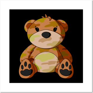 Camo Teddy Bear Posters and Art